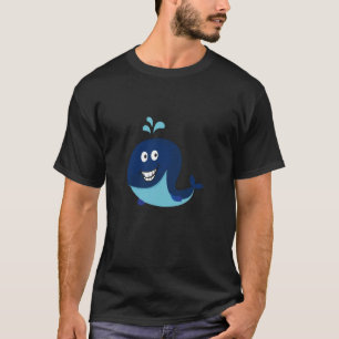 Blauwe walvis Emoji T-Shirt Ocean Zee Water Dolphi