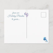 Blauwe walvis en kwallen feestdagenkaart (Achterkant)