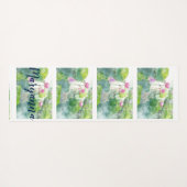 Blauwe walvis en volle maan yogamat (Achterkant (horizontaal))