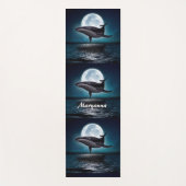 Blauwe walvis en volle maan yogamat (Voorkant)