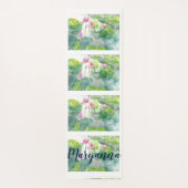 Blauwe walvis en volle maan yogamat (Achterkant)