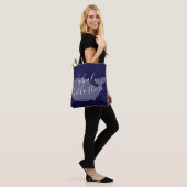 Blauwe walvis, Hallo daar Canvas tas (Op model)
