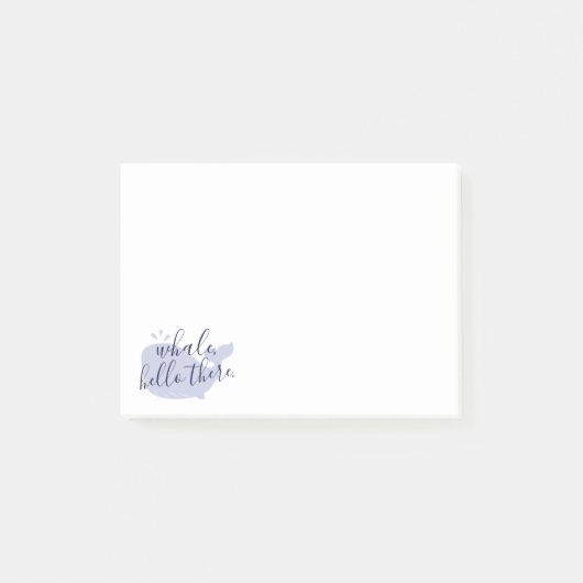 Blauwe walvis, Hallo postit notities Post-it® Notes (Voorkant)