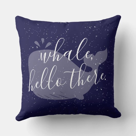 Blauwe walvis, Hallo tweetoned Sierkussen (Achterkant)