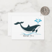 Blauwe walvis Hartelijk dank Notitiekaartje (Voorkant / Achterkant in situ)