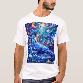 Blauwe Walvis Hemelsymfonie: De Kosmische Afgrond T-shirt
