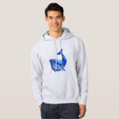 blauwe walvis hoodie (Voorkant volledig)