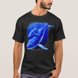 Blauwe walvis Humpback Marine Zee Animal Ocean Wha T-shirt