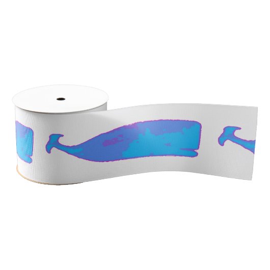 blauwe walvis in elke kleur grosgrain lint (Spoel)
