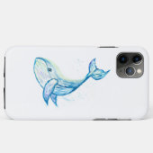 Blauwe walvis in waterverf Case-Mate iPhone case (Achterkant (horizontaal))