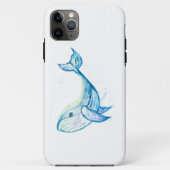 Blauwe walvis in waterverf Case-Mate iPhone case (Achterkant)