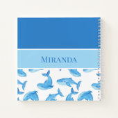 Blauwe Walvis Je Naam Oceaan Zeeleven Notitieboek (Achterkant)