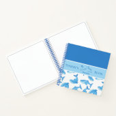 Blauwe Walvis Jouw Naam Oceaan Zee Leven Kinderen  Notitieboek (Binnen)