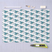 Blauwe Walvis knuffel kinderpatroon Tissuepapier (Craft)