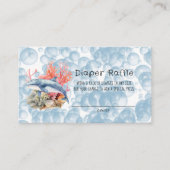 Blauwe walvis koraal rif bubbels jongen luier raff visitekaartje (Voorkant)