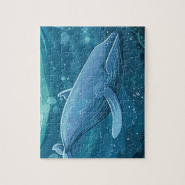 Blauwe walvis legpuzzel