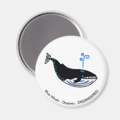 Blauwe walvis - magnet (Voorkant / Achterkant)