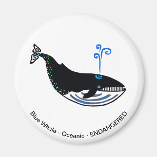 Blauwe walvis - magnet