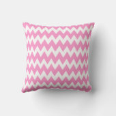 Blauwe walvis met Roze Zig Zag Birth Announding Kussen (Achterkant)