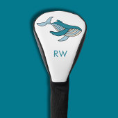 Blauwe Walvis Monogram Golfheadcover