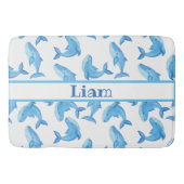 Blauwe walvis Naam Zee Beach Badmat (Voorkant)