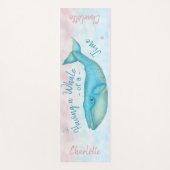 Blauwe walvis Nautical Beach Time Ocean Custom Nam Yogamat (Voorkant)