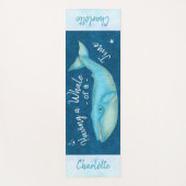Blauwe walvis Nautical Beach Time Personalised Oce Yogamat (Voorkant)