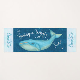 Blauwe walvis Nautical Beach Time Personalised Oce Yogamat