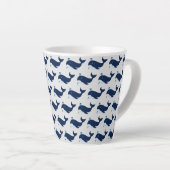 Blauwe walvis, Nautical Latte Mok (Rechterhoek)