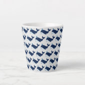 Blauwe walvis, Nautical Latte Mok (Voorkant)