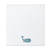 Blauwe walvis Nautical Stripe Notitieblok (Voorkant)