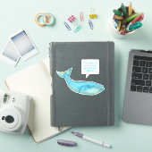 blauwe walvis nautische gepersonaliseerde spraak b sticker (iPad Cover)