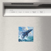 Blauwe Walvis Oceaan Dier Schildering Magneet (Insitu (Vaatwasser))