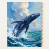 Blauwe Walvis | Oceaan Zee Dier Aquarel Planner (Achterkant)