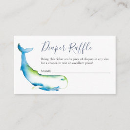 Blauwe walvis - Raffle-uitnodiging Informatiekaartje