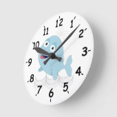 Blauwe walvis ronde klok (Hoek)