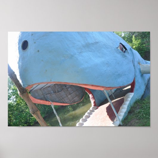 Blauwe walvis - Route 66 Poster (Voorkant)