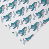 Blauwe walvis, schattig kinder patroon tissuepapier (Detail)