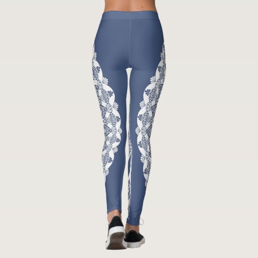 Blauwe walvis Shark Tristyns Mandala Leggings (Achterkant)