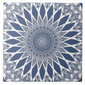 Blauwe walvis Shark Tristyns Mandala Tegeltje (Voorkant)