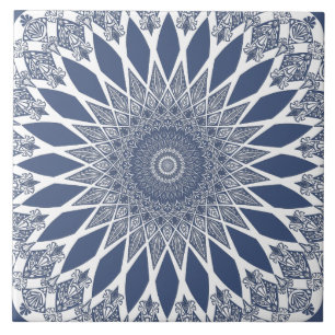 Blauwe walvis Shark Tristyns Mandala Tegeltje