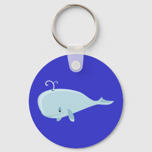 Blauwe walvis sleutelhanger