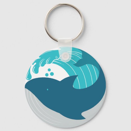 Blauwe walvis sleutelhanger (Voorkant)