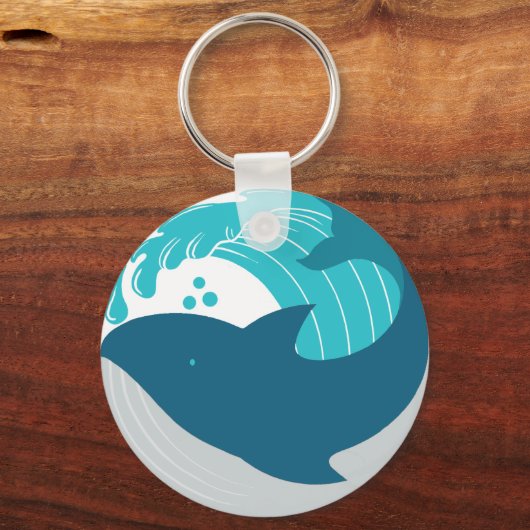 Blauwe walvis sleutelhanger (Voorkant)