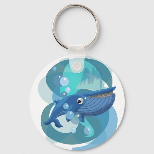 Blauwe walvis sleutelhanger (Voorkant)