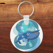 Blauwe walvis sleutelhanger (Voorkant)