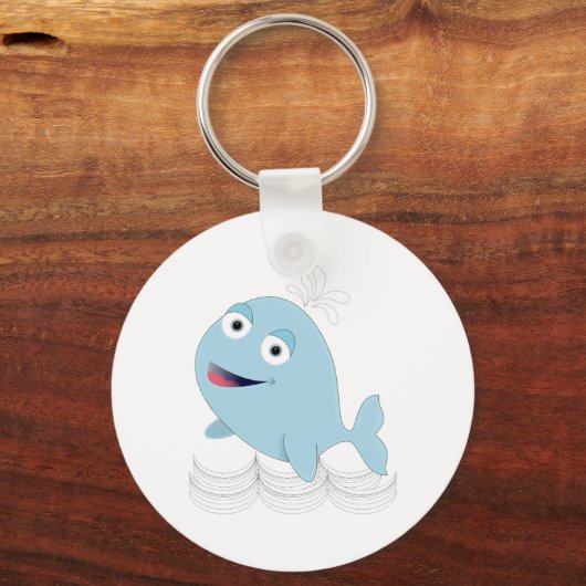 Blauwe walvis sleutelhanger (Voorkant)