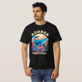 Blauwe Walvis Spotten in Azoren T-shirt (Voorkant volledig)
