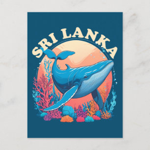 Blauwe walvis spotten in Sri Lanka Briefkaart