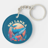 Blauwe walvis spotten in Sri Lanka Sleutelhanger (Achterkant)
